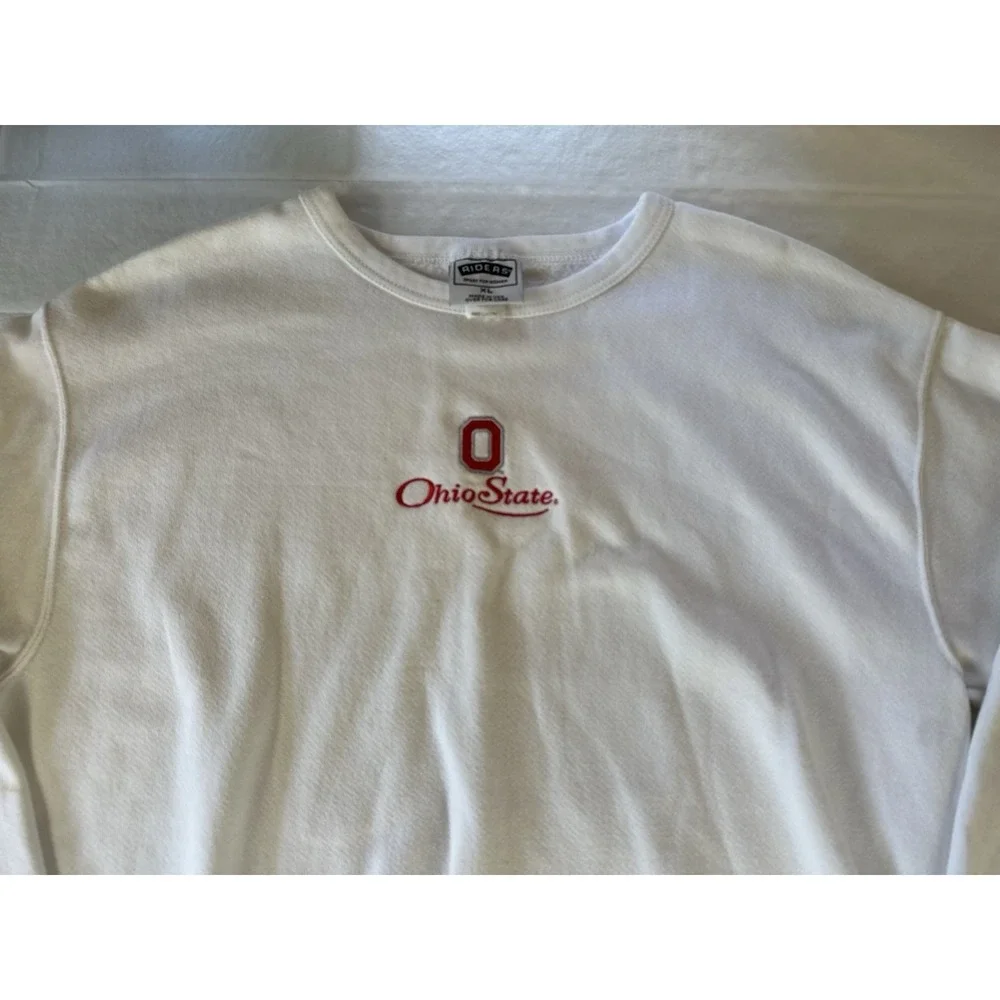 Riders Sport Ohio State Buckeyes Embroidered Crewneck Sweatshirt Womens XL USA